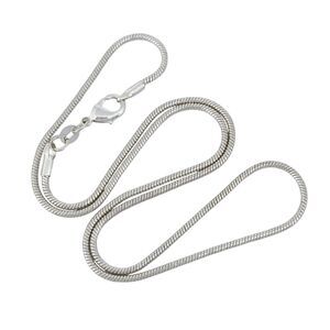 Vintage Sterling Silver 925 1.6mm Snake Chain Necklace 18"